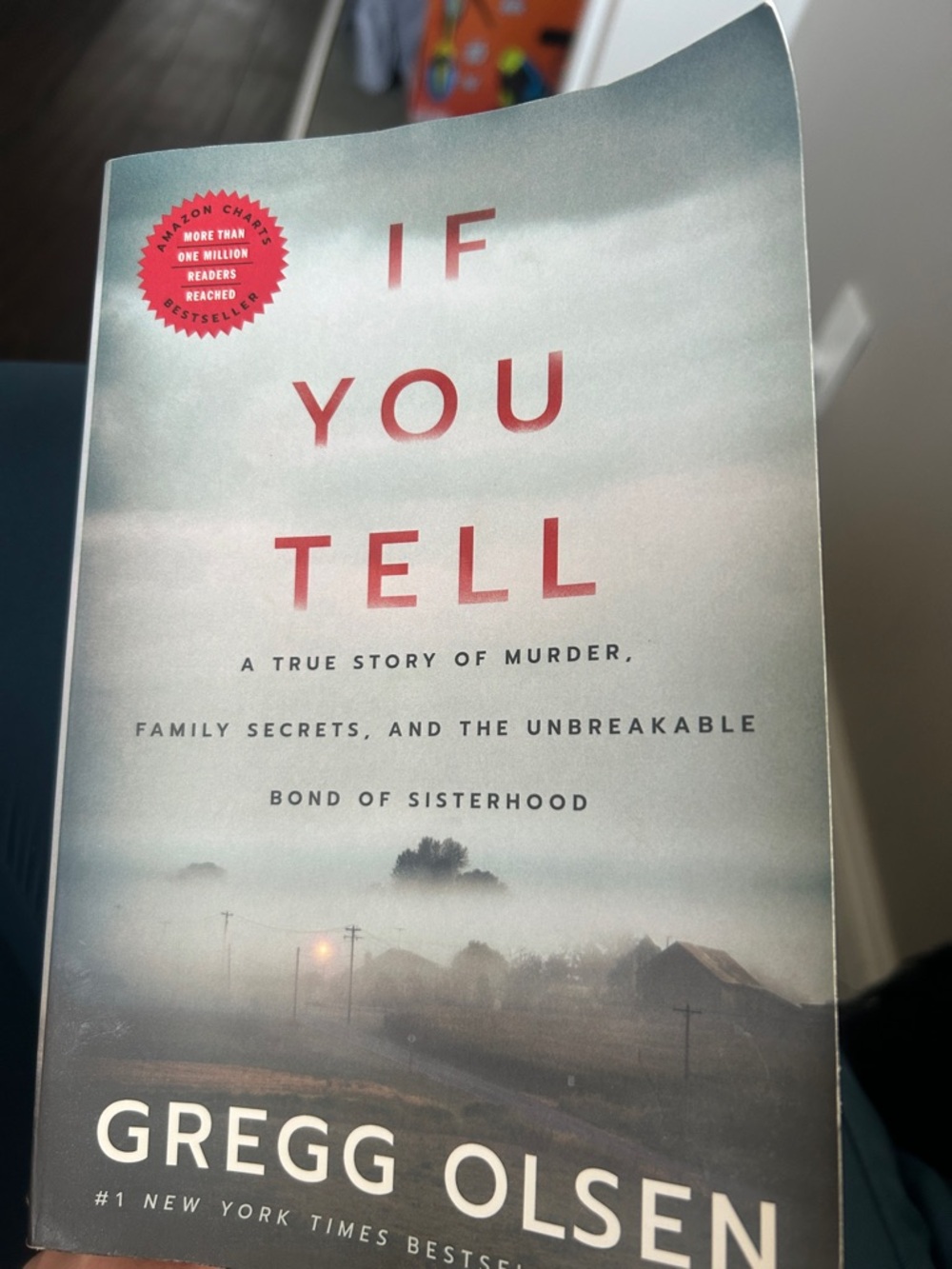 If You Tell by Gregg Olsen - Paperback Book in Gray and Red